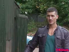 UK bloke rough pounding tight ass in garage